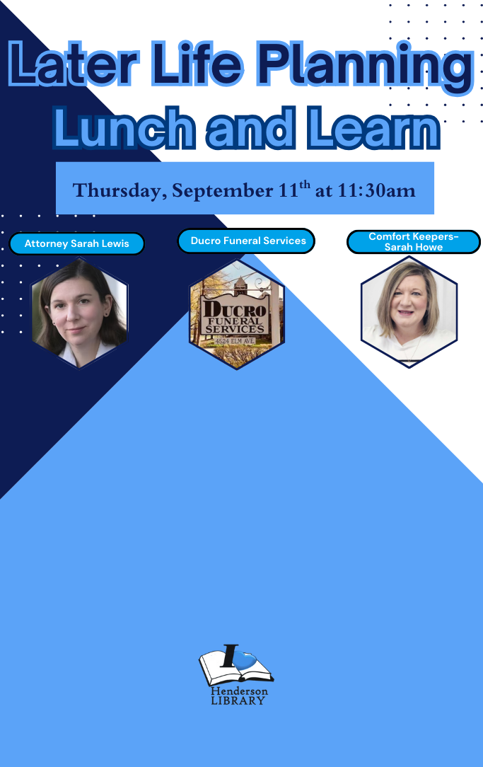 Pictures of Attorney Sarah Lewis, Sarah Howe from Comfort Keepers, and Ducro Funeral Home