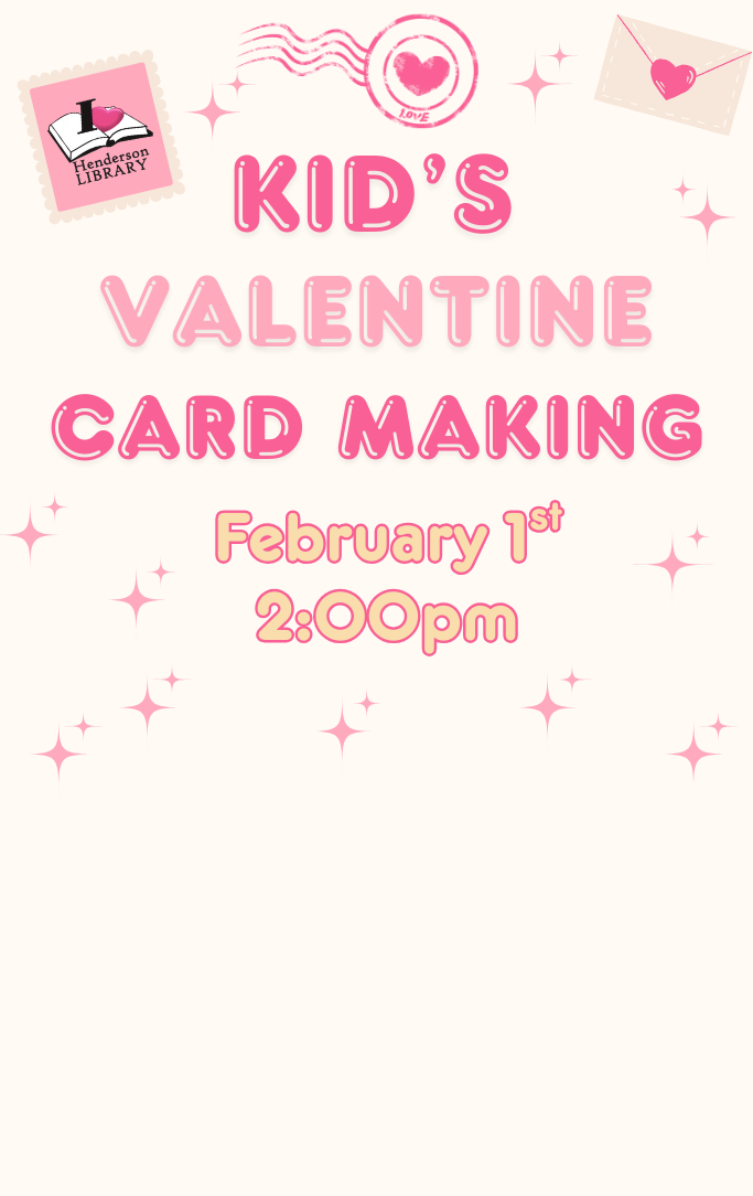 Heart Stamps, Valentine cards with the henderson logo