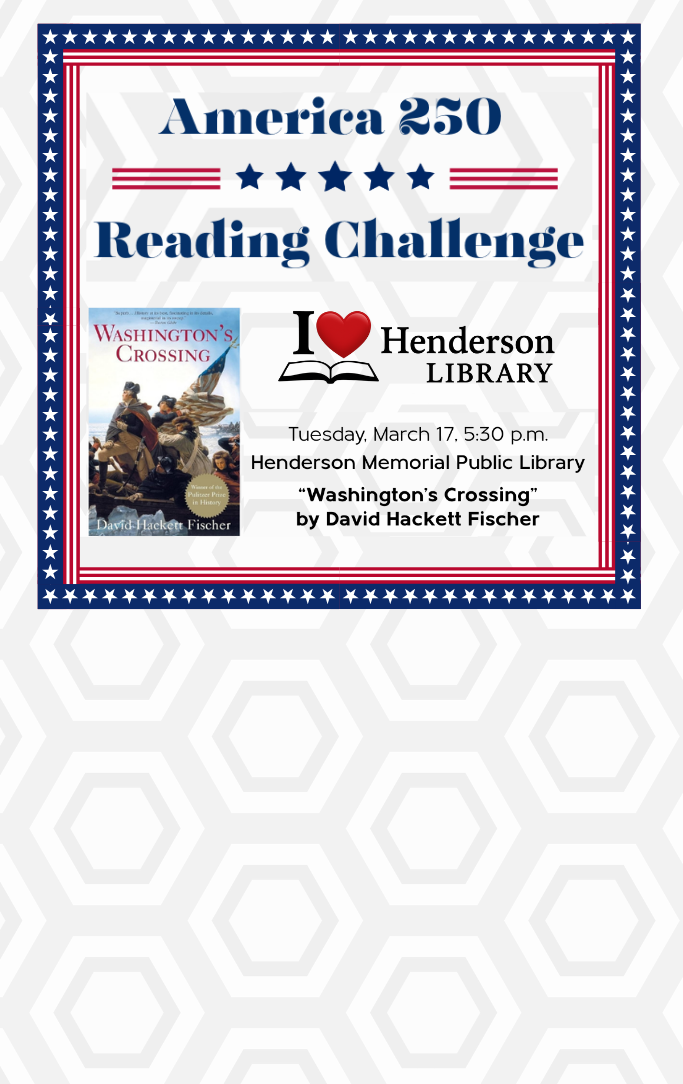 Red, white, and blue with Washington's Crossing book cover