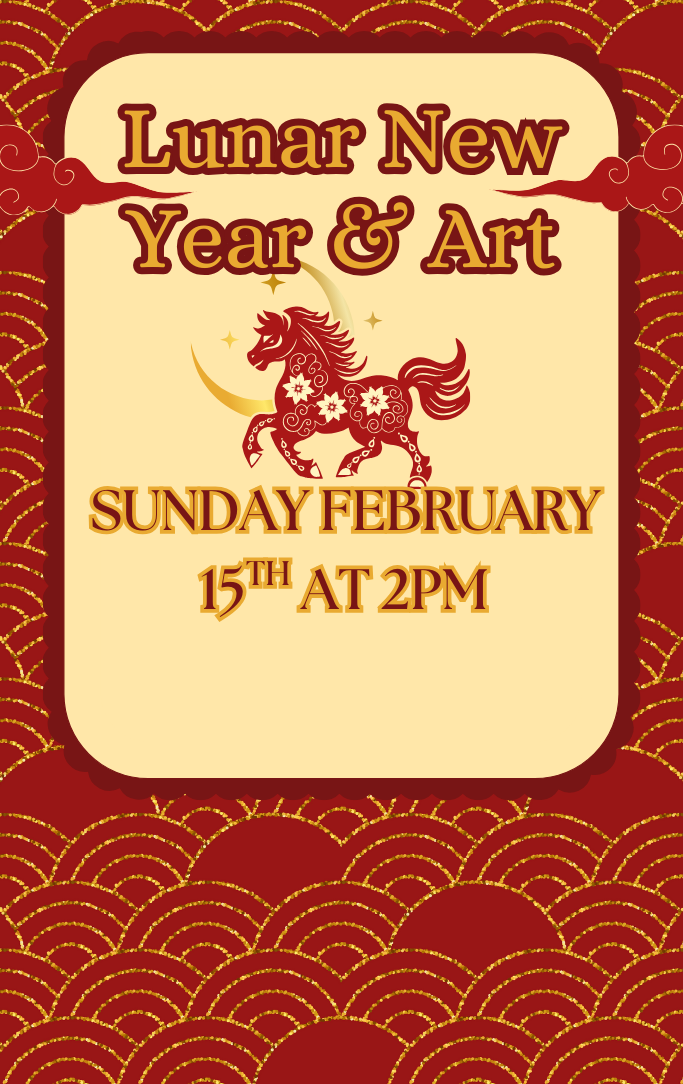 Lunar New Year Horse in red and gold