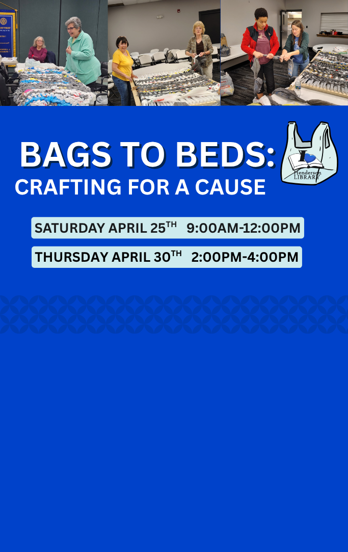 people working on a loom, knitting plastic bags into bed mats