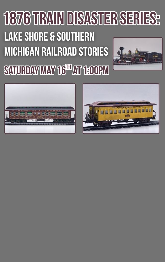 Three replica trains from the 1876 Train Disaster in Ashtabula