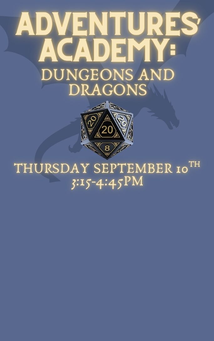 a D&D dice and a dragon